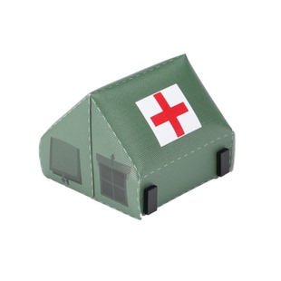 二战积木人仔德军场景医疗受伤士兵医疗帐篷打战沙盘场景拼装模型