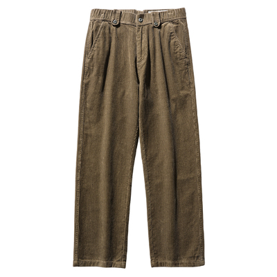 NBKY男士加绒咖啡色灯芯绒休闲裤