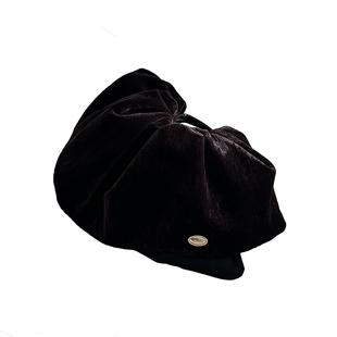 高级感秋冬天纯色丝绒裙摆优雅马尾抓夹女韩国气质后脑勺半扎发夹