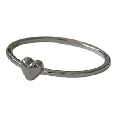 hellojune S925银 粉色爱心戒指小心心细戒小众百搭叠戴质感戒指