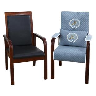 实木办公椅子套罩新款会议复古中式椅套扶手老式带坐垫套罩座套罩