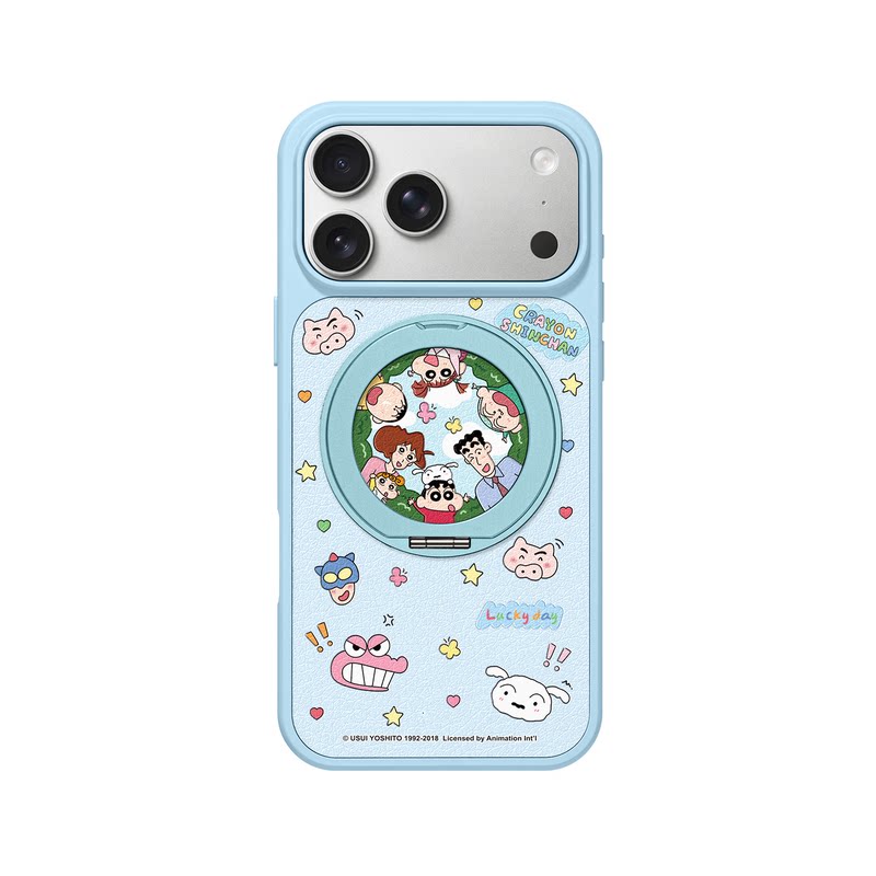小新全家福适用苹果17Promax手机壳新款iPhone16Pro磁吸带支架软边套Co7支点ip15可爱高级感14好看13pm全包女