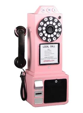 复古民国电话机摆件老式古董转盘座机模型古董仿真道具上海老物件