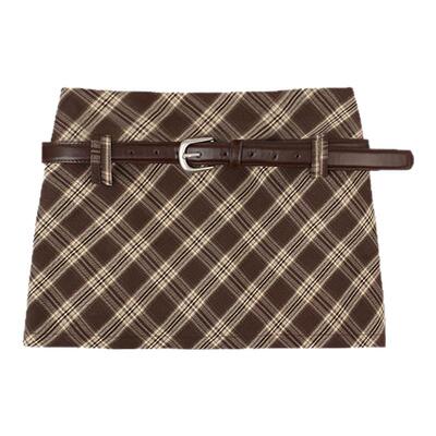 格子包臀裙半身裙短裙辣妹