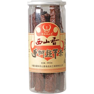 牛肉干内蒙古特产零食手撕风干牛肉正宗霍林西山香桶装超干条385g