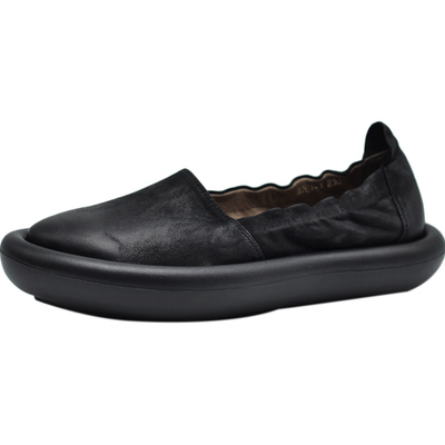 厚底乐福鞋一脚蹬尖头单鞋Artmu