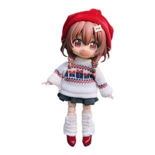 ob11娃衣gscP9阿巳圣诞冬针织帽手套毛衣套装外套衣服12分bjd关节