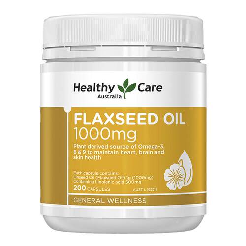 Healthy Care亚麻酸软胶囊亚麻籽油omega3不饱和脂肪酸三高保养品