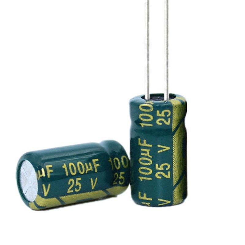 高频绿金25V100UF6*100UF/25V电源*插件12mm7mm6驱动照明LED