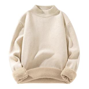 NN真维斯毛衣男秋冬季青少年保暖内搭打底衫男士半高领加厚针织衫