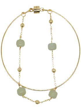 双层叠戴转运珠手链玉石手镯