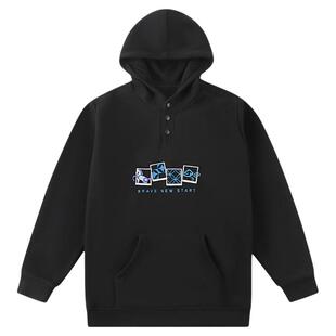 【一马当先】奕时代胖男童加厚连帽卫衣中大童帽衫抗菌上衣新年红