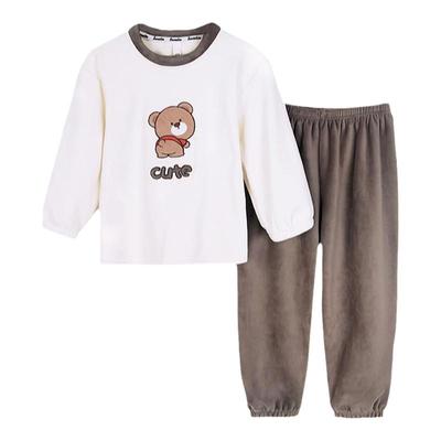 A类奥毛绒儿童睡衣秋冬保暖套装