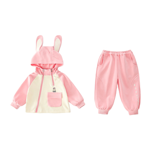 女童春装套装2026新款儿童休闲卫衣两件套宝宝超好看春季洋气衣服