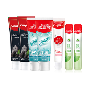 高露洁竹炭牙膏7件套