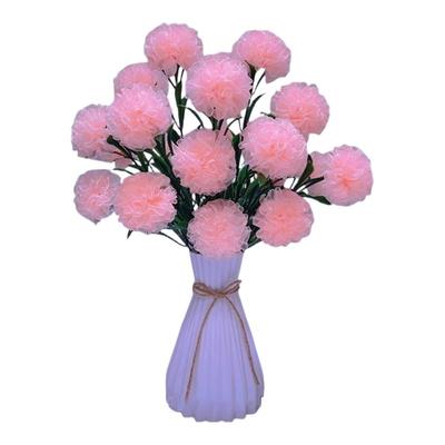 新品【送防摔花瓶】2.5cm雪纱带康乃馨材料包桌摆件花束手工DIY