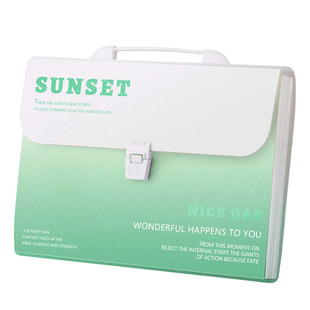 A4文件夹资料册多层装卷子大容量文件袋ins放资料试卷收纳袋册风琴包小学生神器手提盒高中生整理考卷分类夹