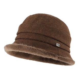 中老年人妈妈帽子盆帽奶奶老太太保暖秋冬高级感渔夫帽女2024新款