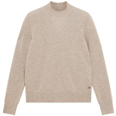 鄂尔多斯1980 半高领长袖羊绒衫秋冬纯色简约内搭针织衫毛衣女