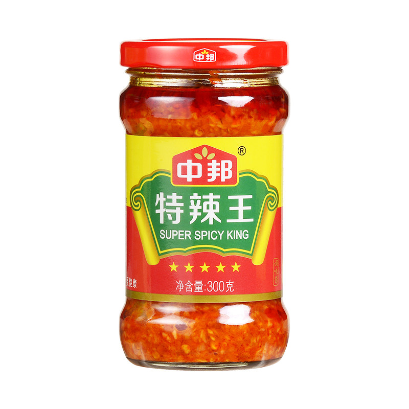 中邦特辣王300g拌面拌饭酱下饭辣椒酱佐餐调味蘸料辣酱官方旗舰店