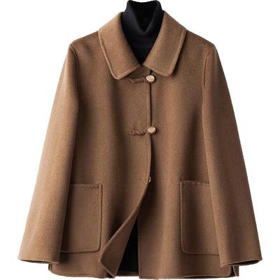 BXV小个子短款娃娃领羊毛大衣