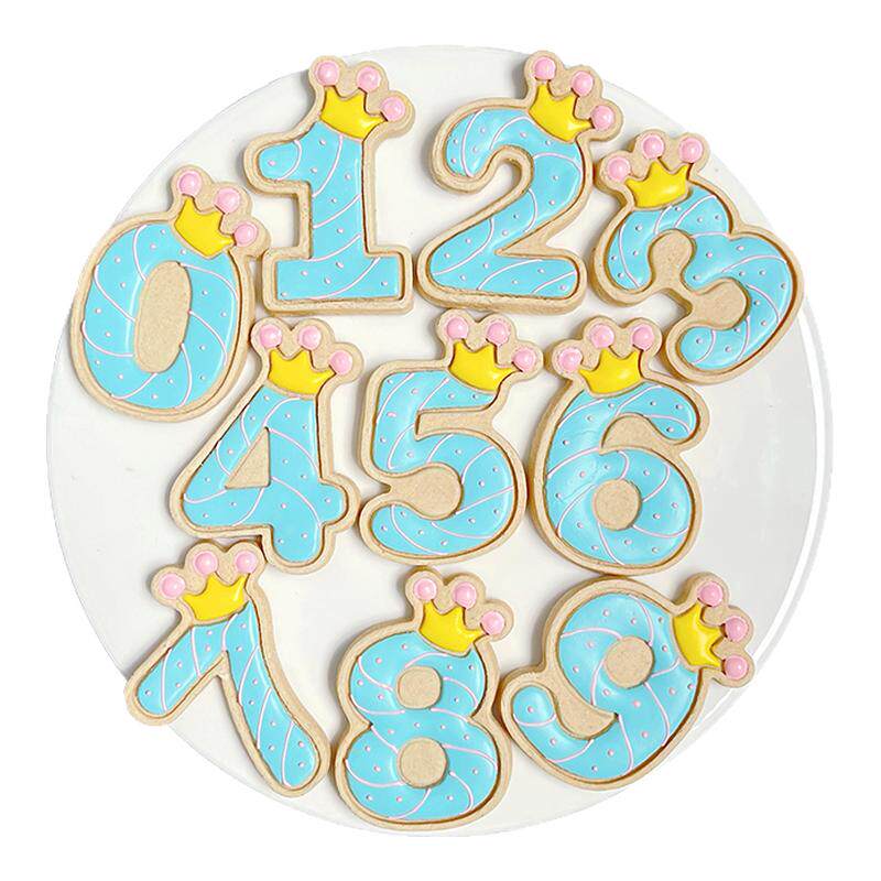 乖小只狗狗生日数字淋面饼干自制狗饼干