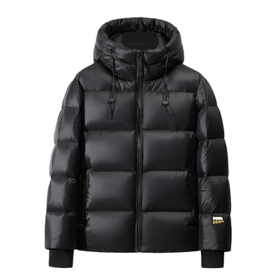 雅鹿情侣款高端短款连帽羽绒服