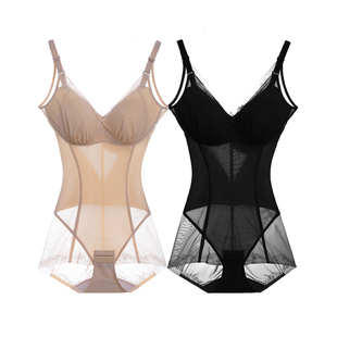 超薄美体塑身衣夏季新款美背品牌正品网纱收腹束腰塑形瘦身连体衣
