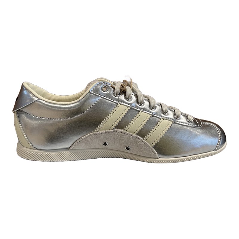 三叶草女鞋安福鞋银色薄低德训鞋