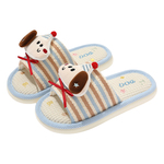 亚麻拖鞋女款2026新款室内家居静音防滑透气吸汗防臭卡通凉拖女士