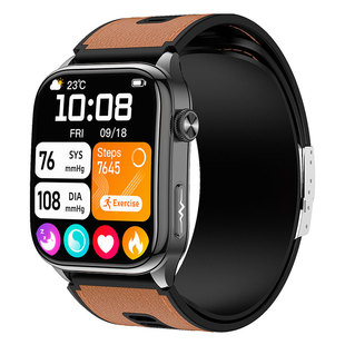 【2025新气泵加压】VZVK高精度无创测血压血糖尿酸血脂智能手表心率心电图24小时动态监测仪老人健康通话手环