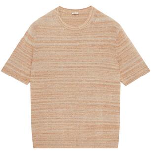 ERDOS 棉麻混纺T恤夏款男装度假薄短袖上衣舒适透气