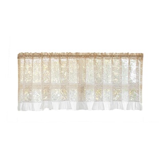 法式复古蕾丝高档纱帘厨房餐厅卧室阳台窗帘门帘遮挡帘半帘隔断帘