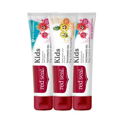 红印儿童牙膏防蛀含氟、无氟可选