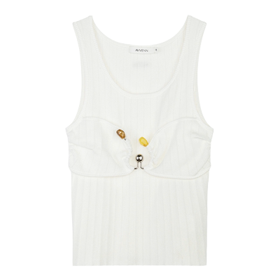 AVVENN镂空修身针织背心