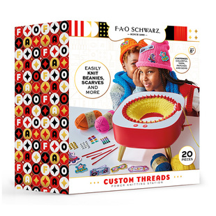 FAO儿童手摇编织机小型家用织帽子机器女孩新年手工DIY礼物玩具