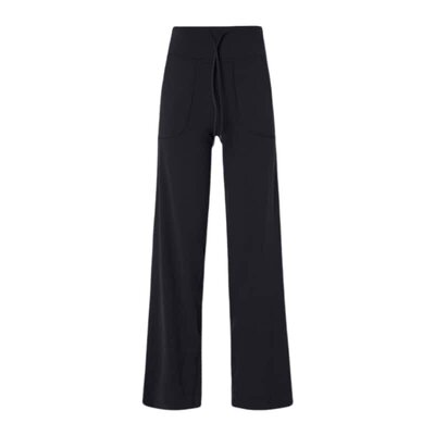 lululemon高腰显瘦抽绳阔腿裤