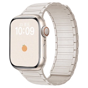 动派适用苹果手表S10表带applewatch9表带iwatch11磁吸硅胶Ultra腕带官方原冬季新款装女同款高级se3男