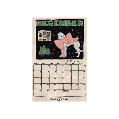日历2026年新款创意月历海报自律打卡墙贴卡片卧室装饰画房间布置