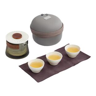 南山先生东篱快客杯便携旅行功夫茶具套装户外一壶三杯茶具随行杯