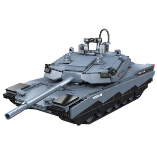 宇星模王旗舰店艾布拉姆斯坦克积木拼装男孩暑假玩具遥控益智模型