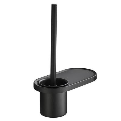 黑色太空铝马桶刷套装黑刷头厕所
