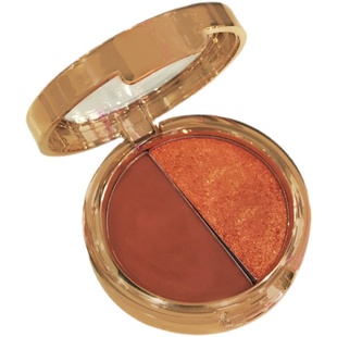 抖音爆款圣子希同款双色眼影盘大地色土豆泥哑光珠光闪粉亮片防水