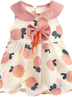 女童甜酷娃娃领新款公主裙裙子