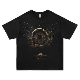 沙丘2电影周边t恤夏季男同款美式复古废土风短袖潮流衣服上衣dune