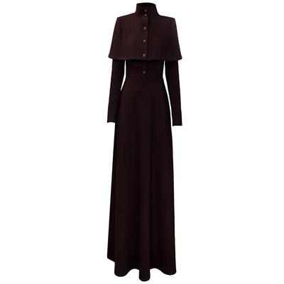 拉佰缇紫色可拆卸冬装连衣裙