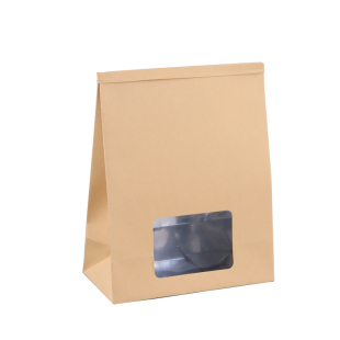 开窗牛皮纸茶叶包装袋散茶密封铝箔袋铁丝自封袋茶叶样品分装纸袋