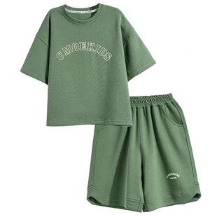 男童夏装套装2026新款儿童衣服男孩短袖大童夏季童装时髦潮款帅气