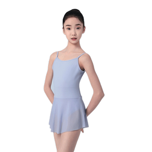 柏屋儿童芭蕾舞练功服舞蹈体服带裙吊带女童半身短裙123241114