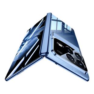 金属支架透明壳膜一体适用小米mixfold4手机壳新款高级超薄铰链全包防摔fold4折叠屏翻盖外壳MIX磁吸保护套